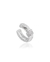Piercing Textura Detalhes Zircônias - Banho de Ródio Branco