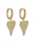 Argola Coração Spike - Banho Ouro 18K