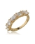 Anel Cristais Ovais - Banho Ouro 18K