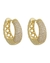 Argola Cravejada - Banho Ouro 18K