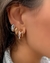 Argola Duo Mix Tam.: P - Banho Ouro 18K - comprar online
