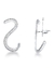 Ear Cuff Slim Curve - Banho de Ródio Branco - comprar online