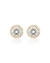 Brinco Ponto de Luz Redondo Borda Cravejada - Banho Ouro 18K - comprar online