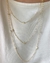Colar Triplo Cristais Candy Colors - Banho Ouro 18K na internet