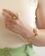 Anel Esfera Esmaltado Off White - Banho Ouro 18K - Marina Gallati