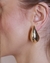 Brinco Gota Abaulada Tam.: M - Banho Ouro 18K - comprar online