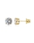 Brinco Solitário Brilhante 8 mm - Banho Ouro 18K
