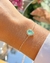 Pulseira Gota Cristal Fusion Esmeralda Colombiana Zircônias - Banho de Ouro 18K - comprar online