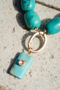 Pingente Turquesa Retangular - comprar online