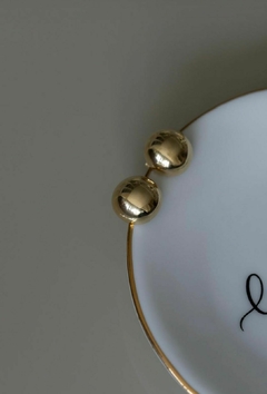 Brinco Bola Eletroformação - Banho Ouro18k