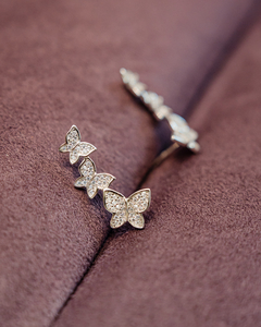 Brinco Earcuff Borboletas - Prata 925 - comprar online