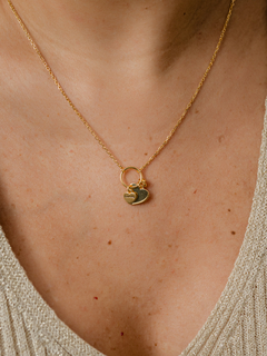 Colar Corações - Prata 925 Banho Ouro 18k