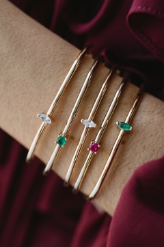 Bracelete Zircônia Colorida - Banho Ouro18k