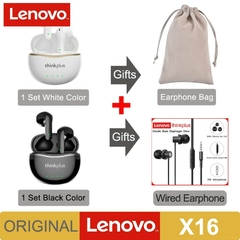 2022 novo original lenovo x16 fone de ouvido bluetooth 5.2 tws fones de ouvido sem fio estéreo esportes gancho fone de ouvido com microfone duplo hd na internet