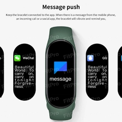 Novo relógio inteligente M7 masculino feminino fitness esportivo smart band versão fitpro compatível com bluetooth para tirar fotos smartwatch - LOJAEXPERT