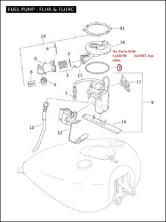 Junta para puerta de bomba de combustible FLT 08-24 "Drag Specialties" 0701-0665 - comprar en línea
