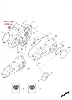 Pasadores de carter FXD, FX, FL 13-17 "EASTERN MOTORCYCLE PARTS" (0920-0089) en internet