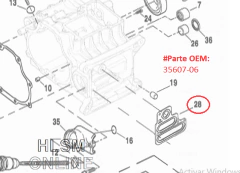 Sello de la transmisión al motor - Twin Cam "James gasket" (0935-0128) - comprar en línea