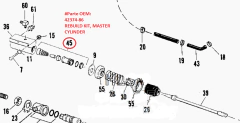 Kit de reconstrucción cilindro maestro freno trasero "DRAG SPECIALTIES" DS-195046 - comprar en línea