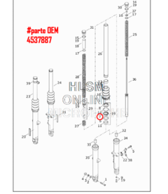 Kit de empaques de horquilla - 39 mm "Drag Specialties" (0407-0057) - comprar en línea