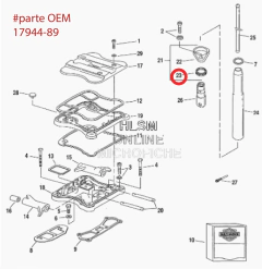Junta tórica de varilla de empuje inferior XL 91-03 "James Gasket" (DS-174312) - comprar en línea