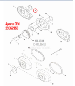 Junta de la placa trasera del filtro de aire "James gasket" (por pieza) DS-173235 - comprar en línea