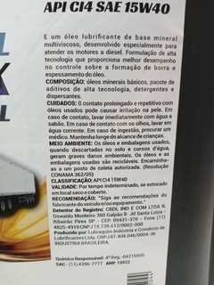 Óleo API CI4 SAE 15w40 ML Truck HL caminhão - 20L - MotorLub - comprar online