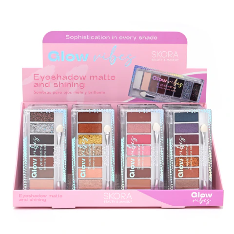 Sombras para ojos cristal x 8 tonos con aplicador