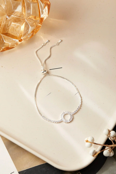 Pulsera Bronce Baño Blanco Micropavé — Delicadeza que Enamora
