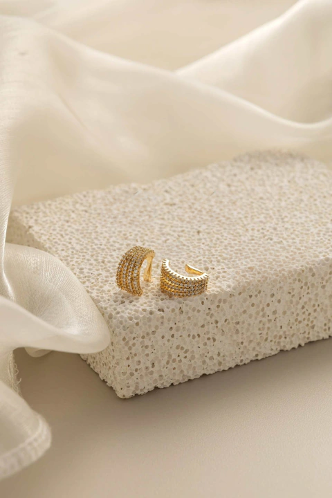 ARO Cuff Bronce Blanco con Micropavé x6 Unidades (2)