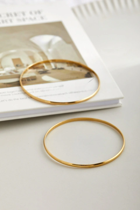 PULSERA Acero Dorado Esclava Nro 3