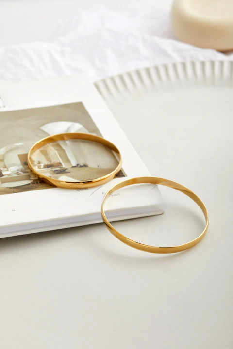 PULSERA Acero Dorado Esclava Nro 6