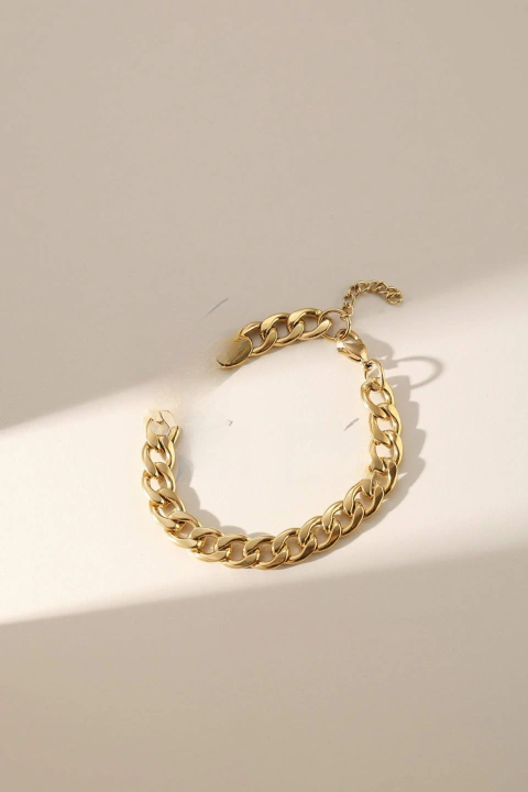 PULSERA Acero Dorado Nudo Corredizo x20cm
