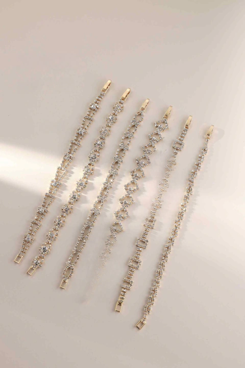 PULSERA Fantasia Dorado con Strass Delicado Fiesta (276)