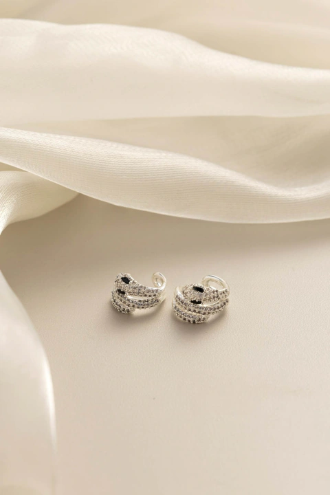 ARO Cuff Bronce Blanco Serpiente con Micropavé x6 Unidades