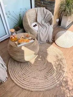 Alfombra yute y algodón