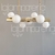 Lámpara de Techo Color Dorado con Bolas de Cristal RASCH G07 - tienda en línea