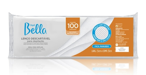 Papel para Depilacao Depil Bella c/100 Lenco Furadinho