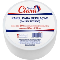 PAPEL PARA DEPILACAO SANTA CLARA ROLO 50MT LENCO FIBRA NATURAL