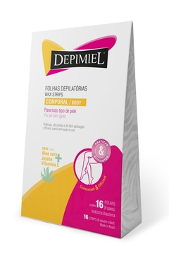 FOLHAS PRONTAS P/DEPILACAO DEPIMIEL CORPO 8 PARES ALOE VERA