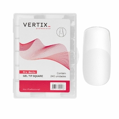 Gel Tip para Alongamento de Unha Vertix Square c/240un