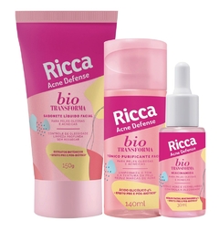 Kit Anti Acne Bio Transforma Ricca Acne Defence Manutencao Diaria