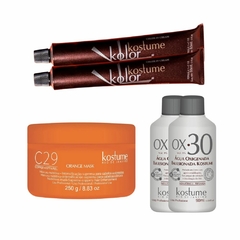 Tinta Louro Cobre Intenso Kostume 8.40 + Mascara Intensifica
