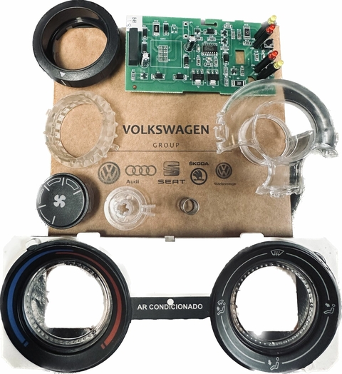 KIT MOLDURA PAINEL PLACA REPARO BOTÃO AR FOX SPACEFOX 03/10