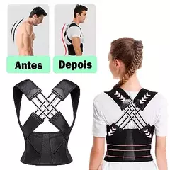 Colete Corretor Postural Ortopédico Coluna Cervical Alinha Postura Tamanho:M - comprar online