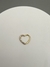 Piercing coração dourado cravejado para daith - comprar online