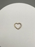 Piercing coração dourado cravejado para daith na internet