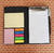 Cardeneta c/ post- it capa de couro