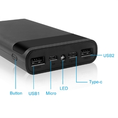 Carregamento Rápido 18650 Power Bank - comprar online