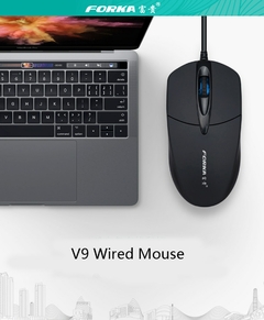 FORKA USB Mouse de Computador com Fio Silencioso Clique LED na internet